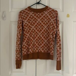 70s Style Geometric Sweater